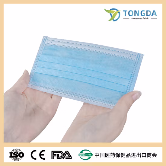 일회용 수술용 치과 검정 3ply 의료용 안면 마스크 TypeIIR BFE 99% 수술용 마스크